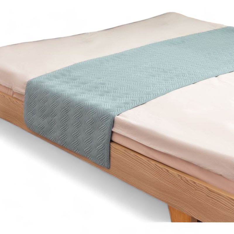 GENERICO - Piecera Para Cama 2 Plaza - King Terciopelo Plush 70x210cm Menta