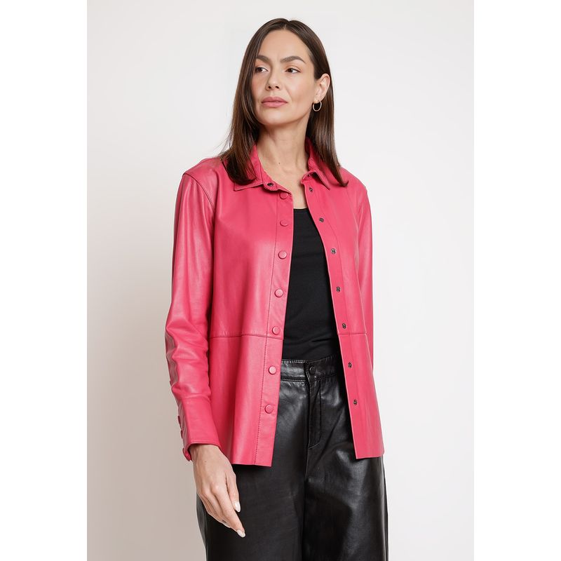 CANADIENNE - Sobrecamisa De Mujer Modelo Beca Color Fucsia