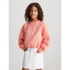 CALVIN KLEIN - Polerón Niña Iridescent Rosado