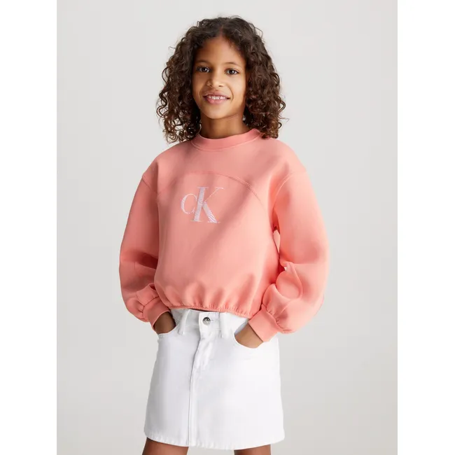 CALVIN KLEIN - Polerón Niña Iridescent Rosado Calvin Klein