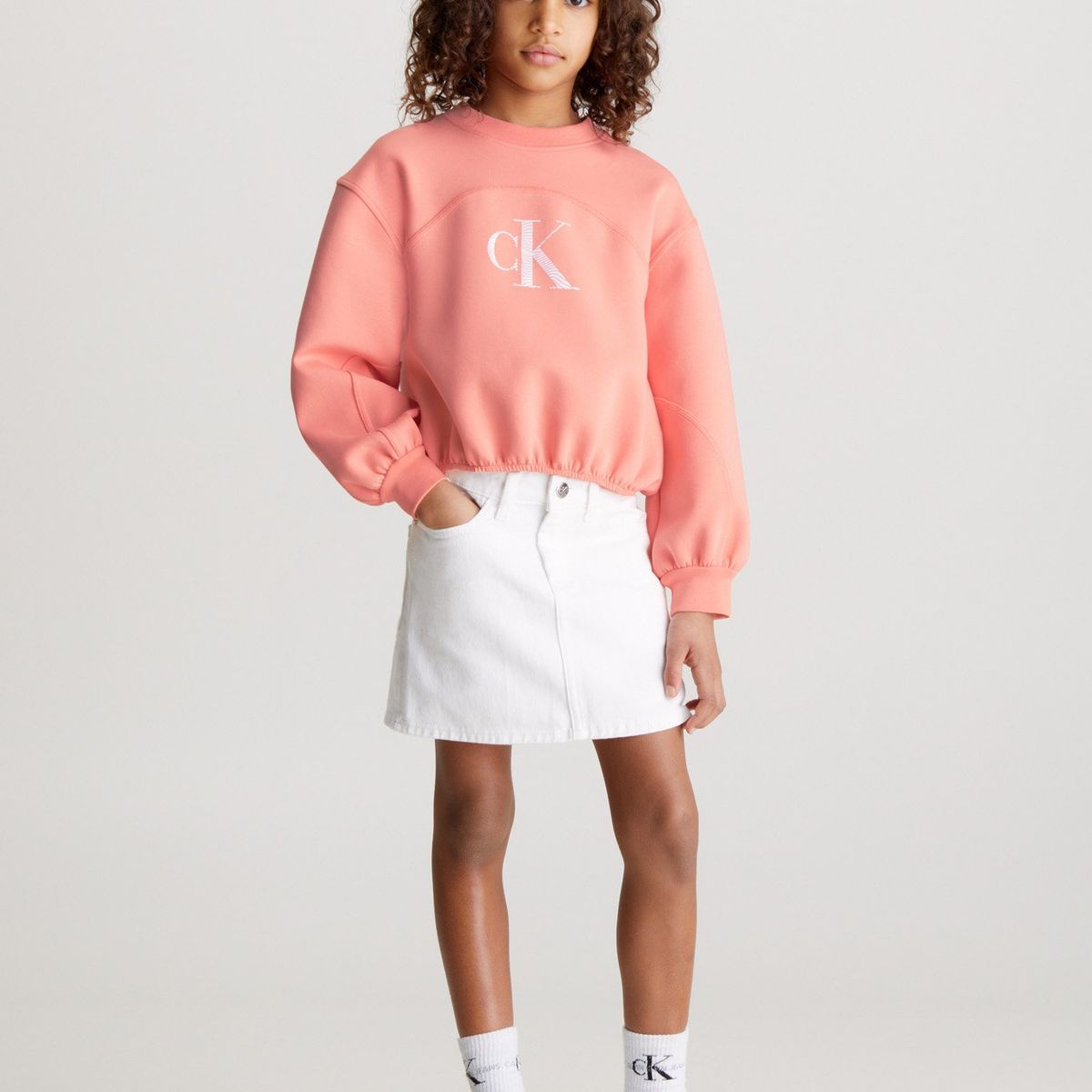 CALVIN KLEIN - Polerón Niña Iridescent Rosado Calvin Klein