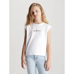 CALVIN KLEIN - Polera Niño Monologo Relaxed Blanco