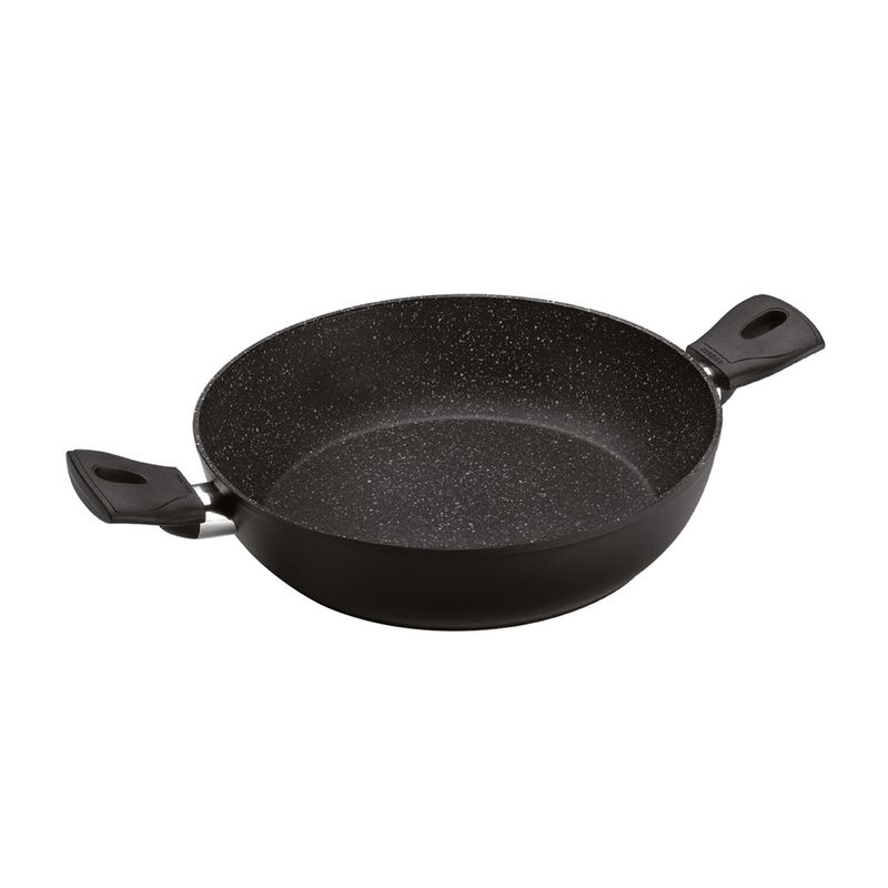 GHIDINI - Wok 2 Asas 28cm Negro Antihaderente Daily