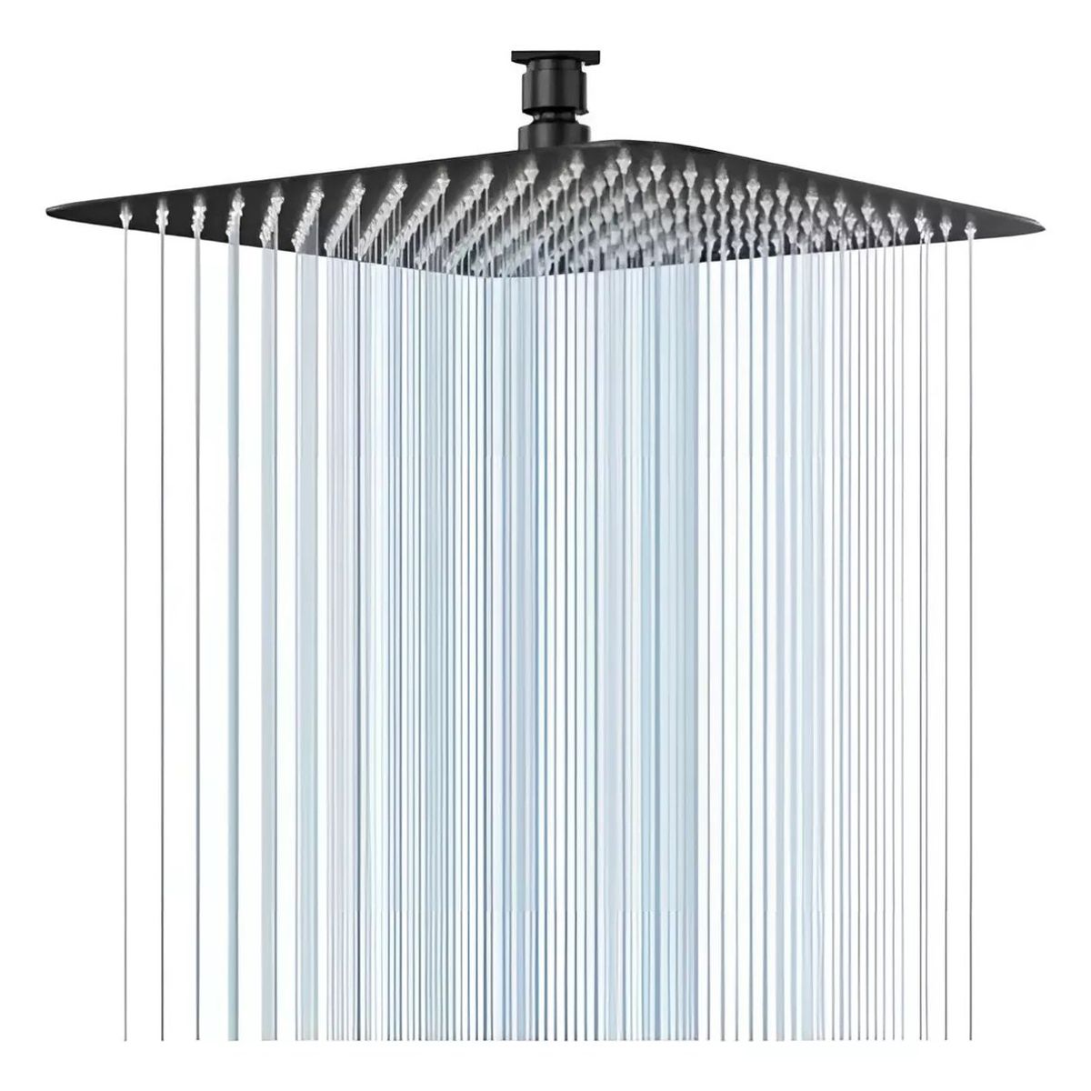 TAUMM - Plato De Ducha Acero Inoxidable Cuadrada 25cm Negro Taumm