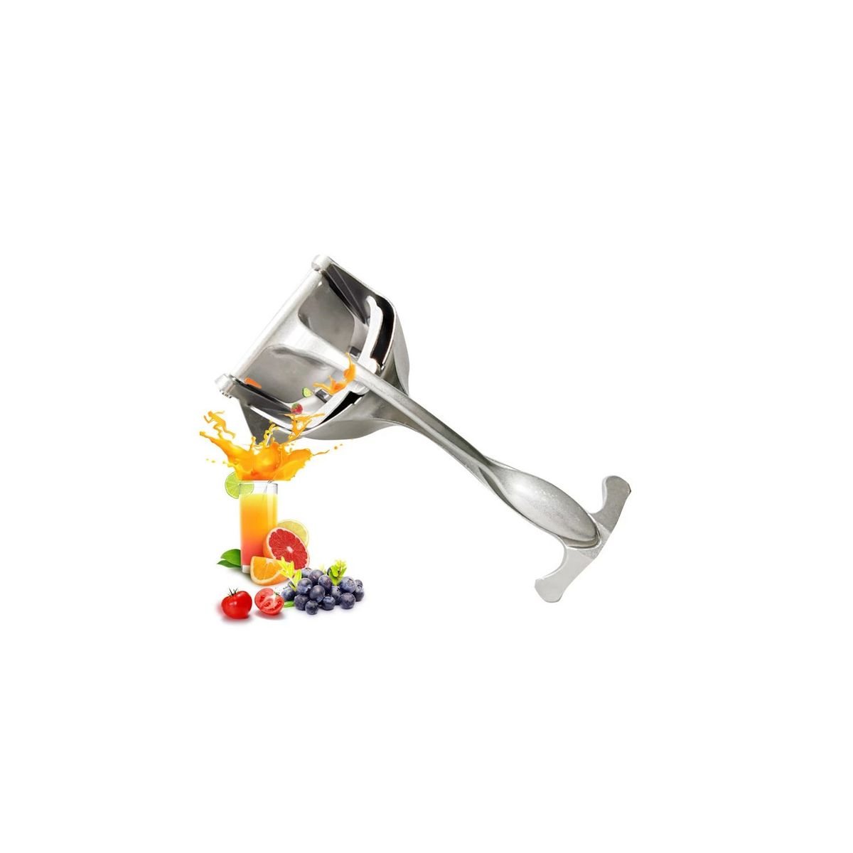 GENERICO - Exprimidor Manual Metálico De Frutas Para Jugos - SC