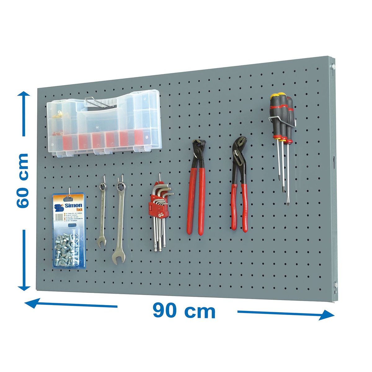 SIMONRACK - Panelclick 900x600 Gris + 8 Hook
