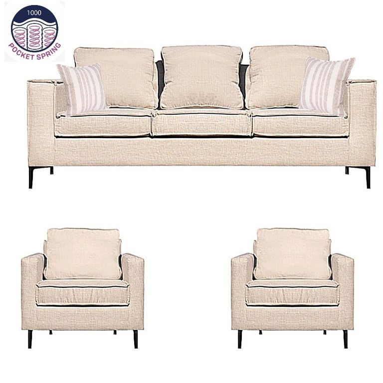 LIVING 311,SOFA MAS 2 POLTRONAS VENETTO RESORTES U.S.A