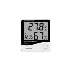 DBLUE - Reloj Medidor Ambiental De Temperatura Y Humedad - SC