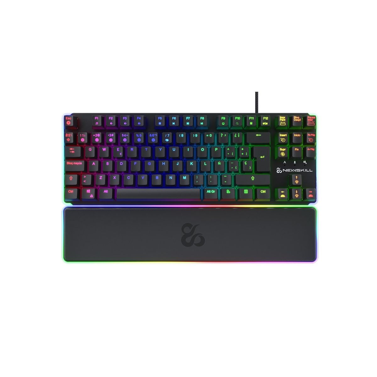 NEWSKILL - Teclado Gamer Gungnyr Negro TKL Pro RGB Switch Gateron Red