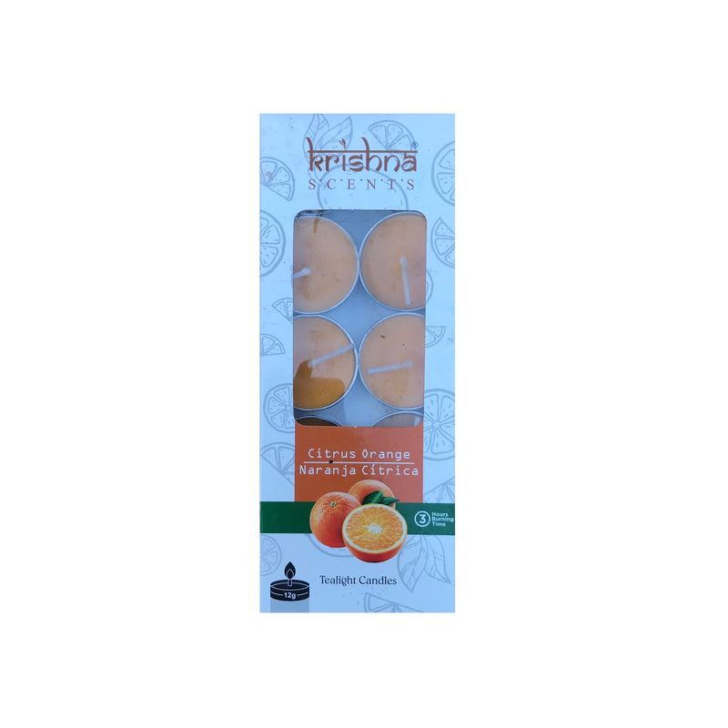 GENERICO - Vela Aromática Tealight Caja 10 Unidades Aroma Naranja Citrica