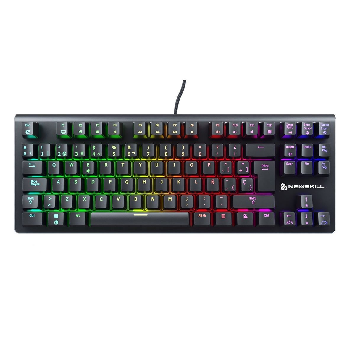 NEWSKILL - Teclado Gamer Negro Serike TKL-RGB Switch Outemu Red