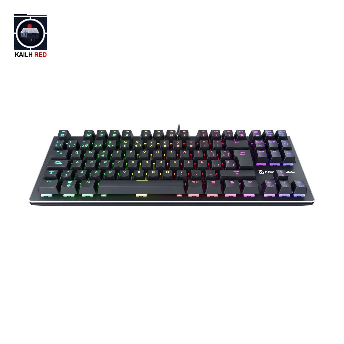 NEWSKILL - Teclado Gamer Negro Serike TKL-RGB Switch Outemu Red