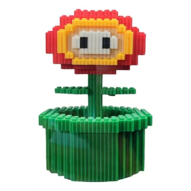 TEEMY - Mini Bloques Construccion Flor De Fuego Mario Bros