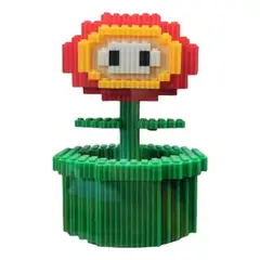 TEEMY - Mini Bloques Construccion Flor De Fuego Mario Bros