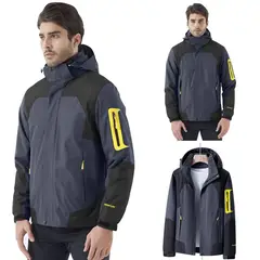 KOKILA - Chaqueta Corta Viento Engomada Outdoor Hombre Impermeable