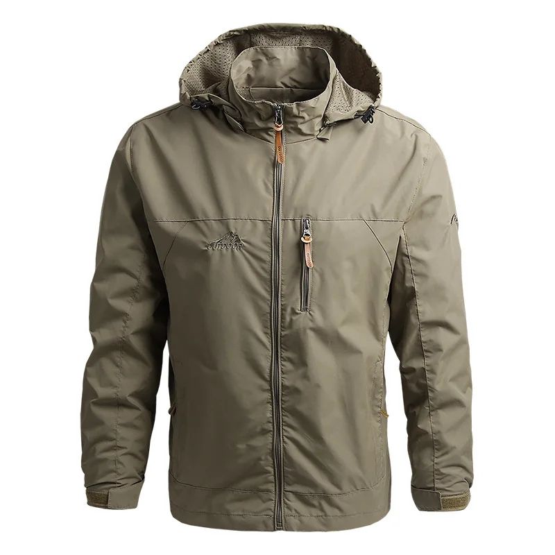LEDUNTINO - Chaqueta deportiva softshell con capucha Verde