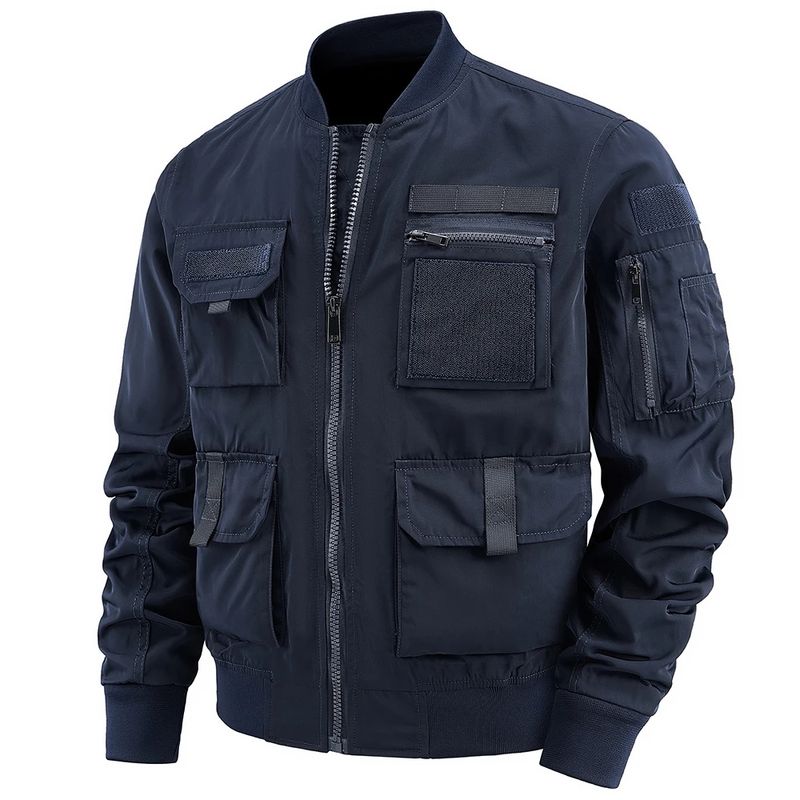 LEDUNTINO - Chaqueta de trabajo multibolsillos para hombre Dorado