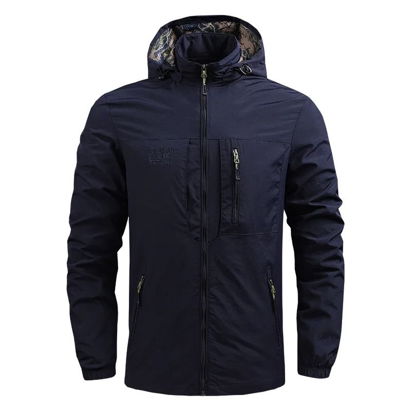 LEDUNTINO - Chaqueta de exterior Softshell con capucha Gris