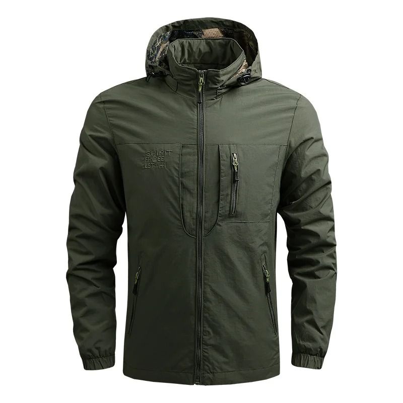 LEDUNTINO - Chaqueta de exterior Softshell con capucha Gris