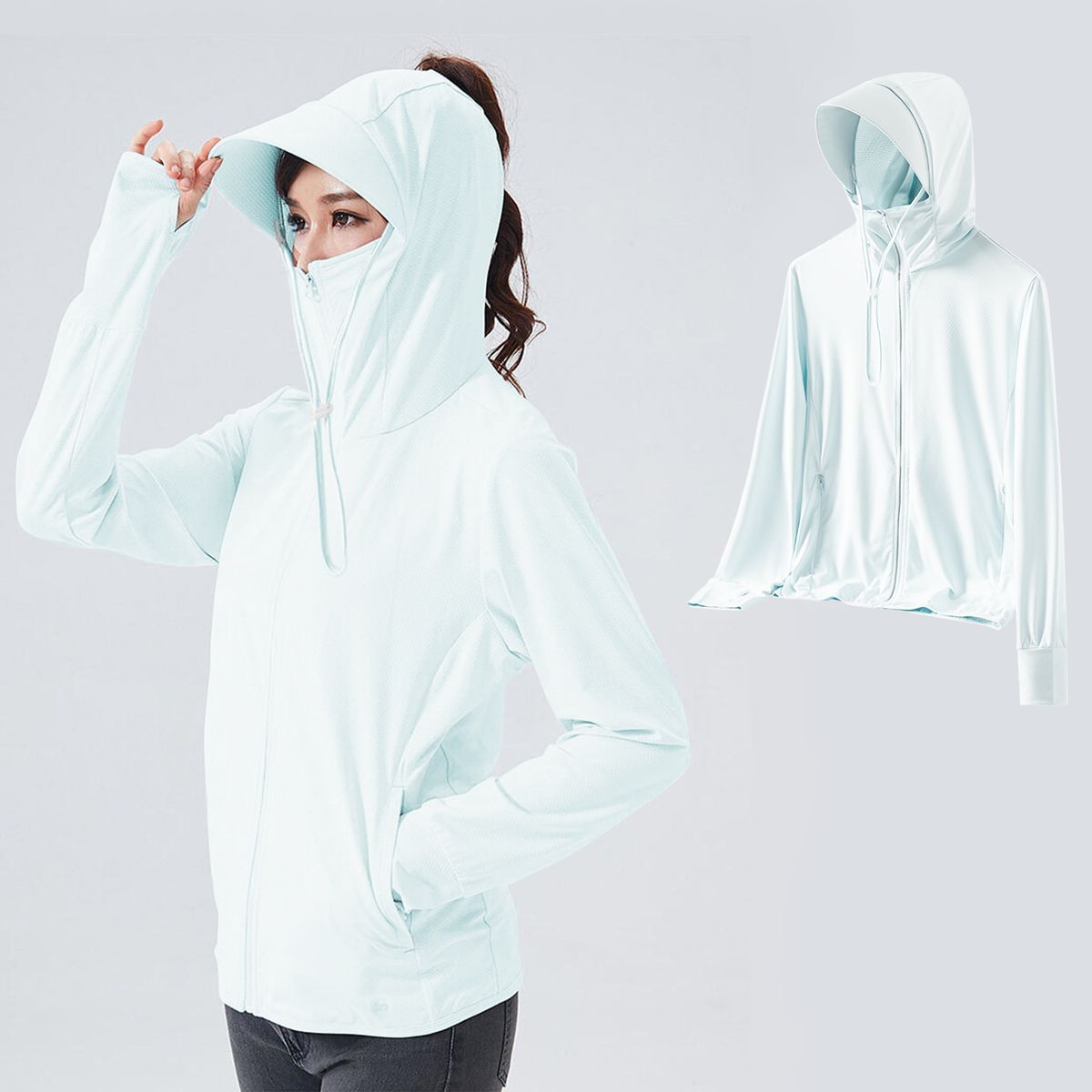 KOKILA - Polera Deportiva Manga Larga Secado Rápido Protección UPF 50+