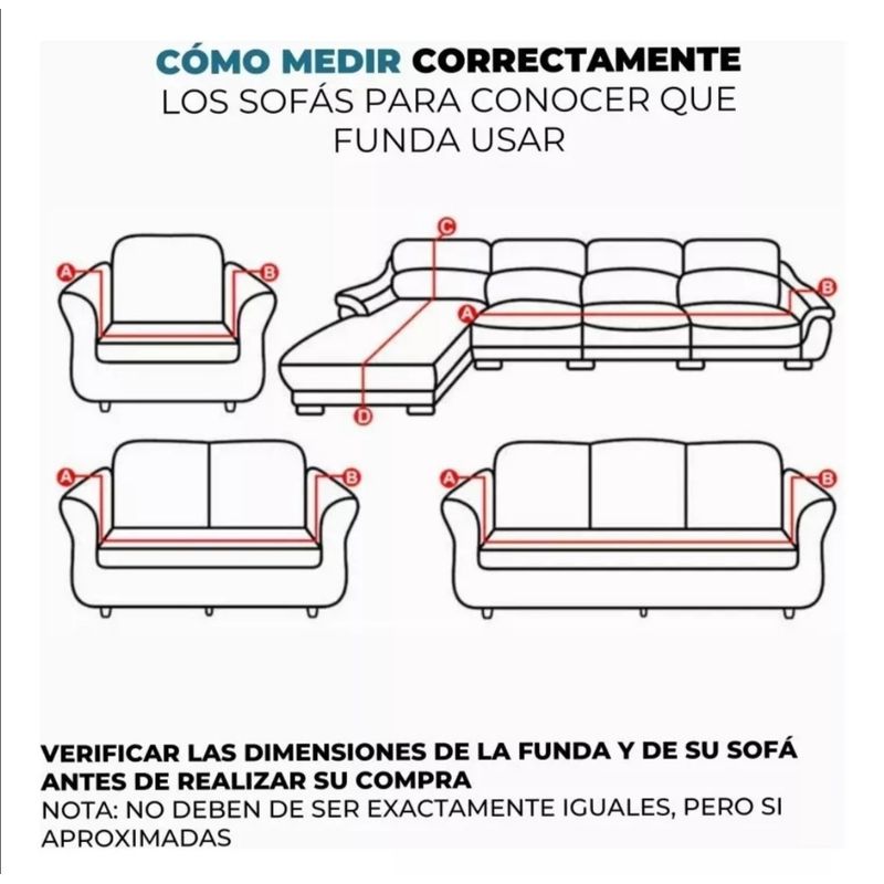 GENERICO - Funda de Sillon 3 Cuerpos Poliéster Elástico. Color Rojo TF02