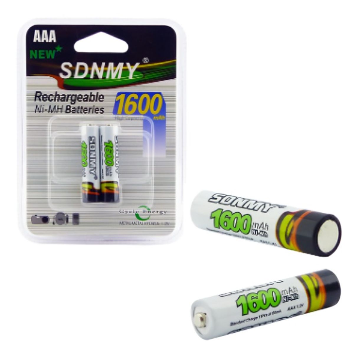 OEM - PILA SDNMY AAA SET X 2 PCS 1.2V RECARGABLE 1600 MAH