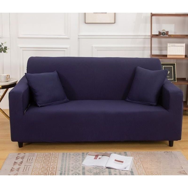 GENERICO - Funda de Sillon 3 Cuerpos Poliéster Elástico. Color Azul TF97