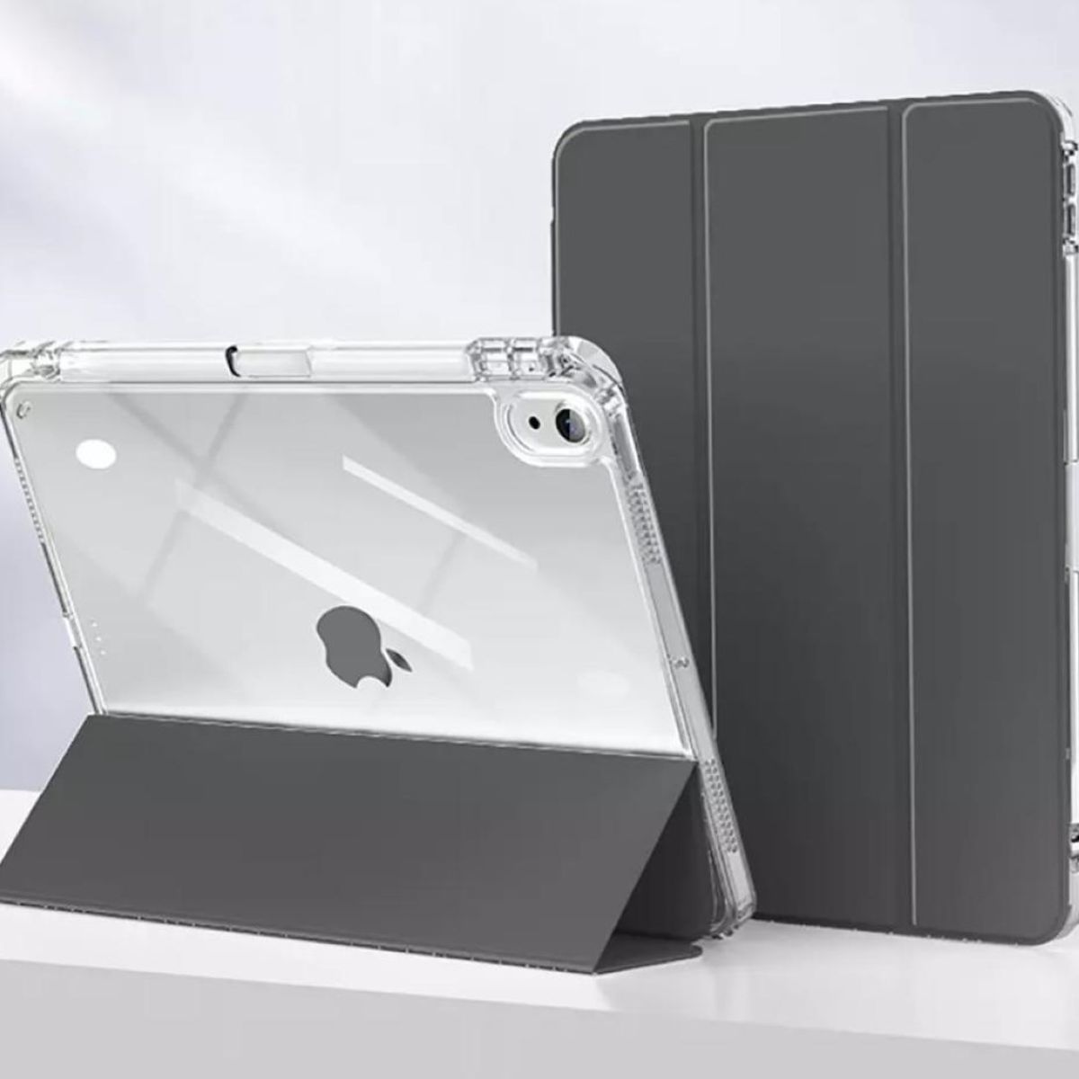 GENERICO - Carcasa Smart Cover Clear Para iPad Air 4ta/ 5ta Gene 10.9 Negro