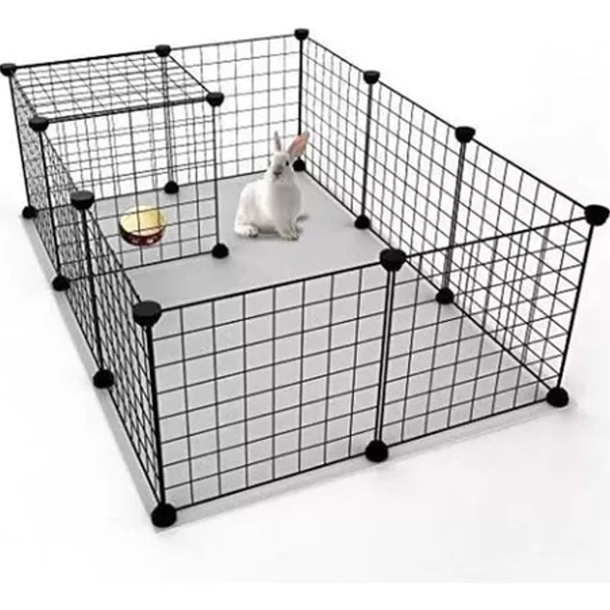 LAVANDAPET - Jaula Armable De 12 Paneles Perro Conejo Cuy Hurón Corral
