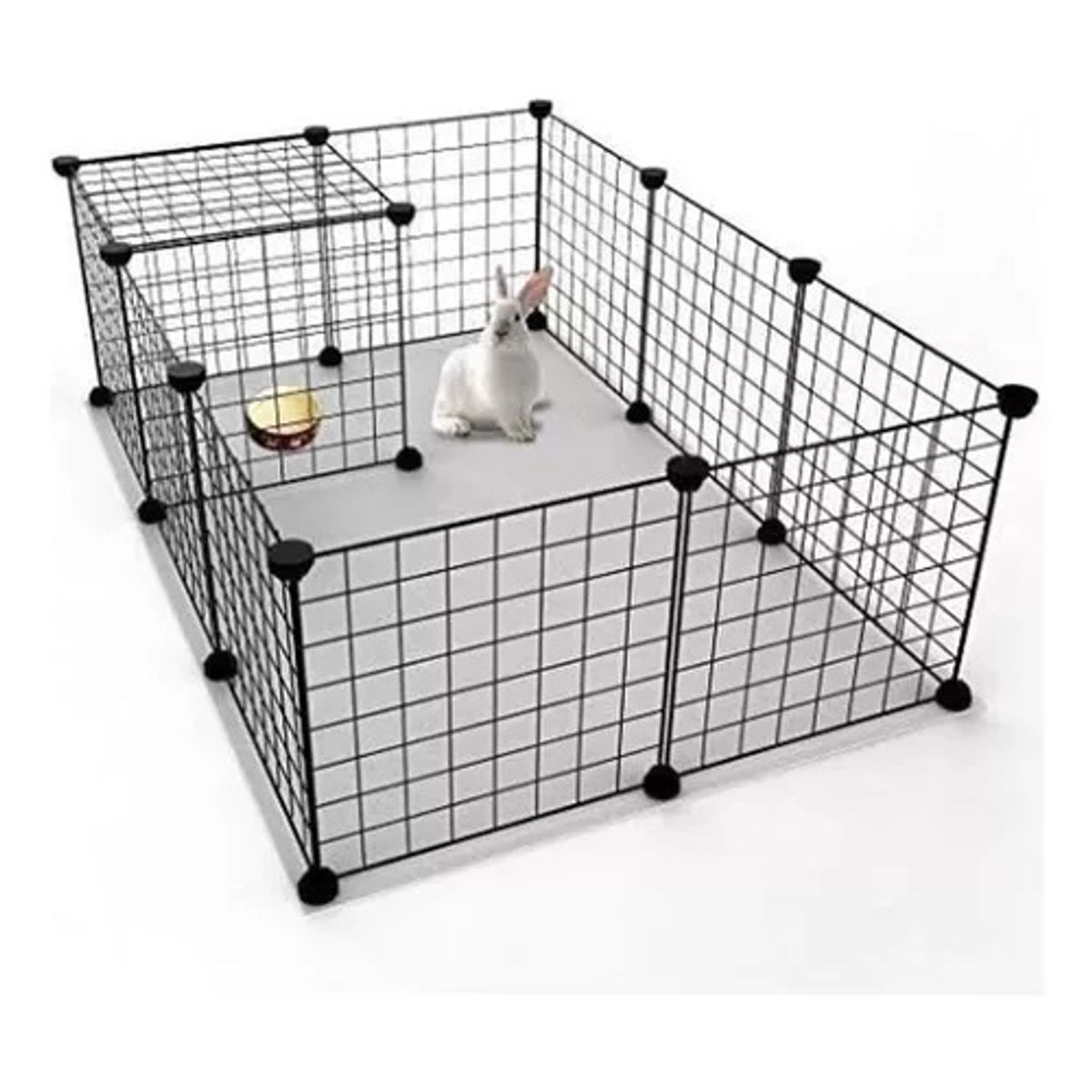 LAVANDAPET - Jaula Armable De 12 Paneles Perro Conejo Cuy Hurón Corral
