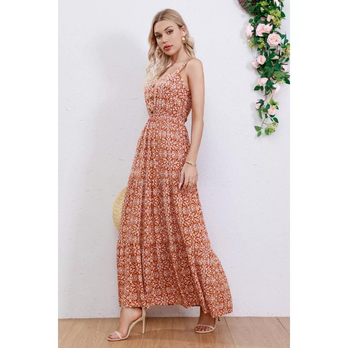 GENERICO - Maxi Vestido Verano Largo Mujer Floral Maxi 229