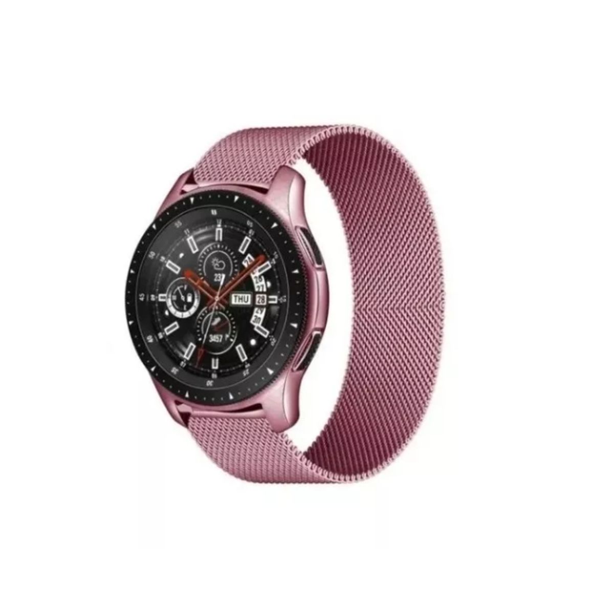 GENERICO - Correa Metálica Magnetica Para Samsung/huawei - 22 Mm-ROSA