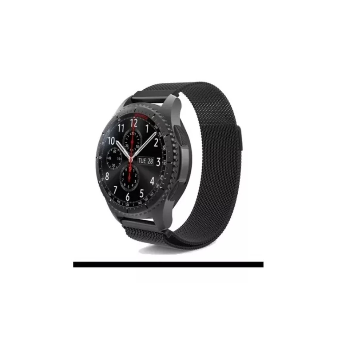 GENERICO - Correa Metálica Magnetica Para Samsung/huawei - 22 Mm-NEGRO