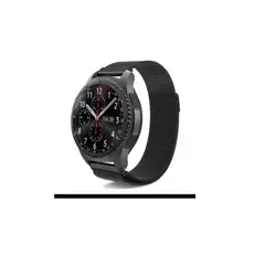 GENERICO - Correa Metálica Magnetica Para Samsung/huawei - 22 Mm-NEGRO