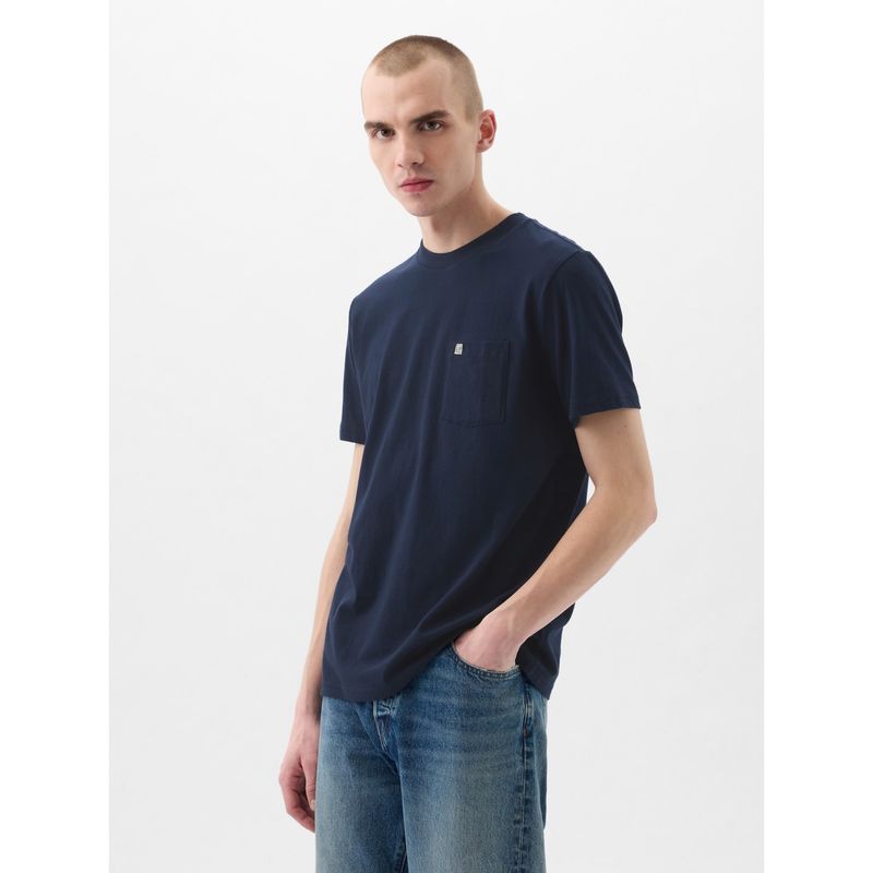 GAP - Polera Pocket Hombre Azul