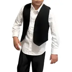 UTILISIMO - Chaleco Bolero Negro Para Niño Talla 10 Fechas Patrias