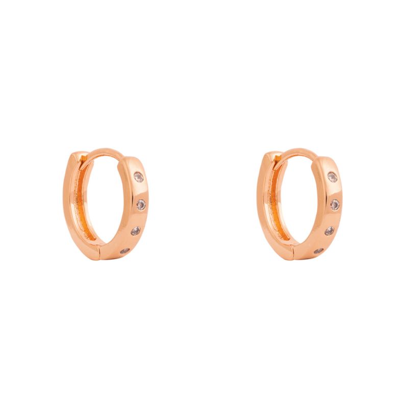 BOAZ JOYAS - ARGOLLAS KARA 15MM BAÑADAS EN ORO ROSADO