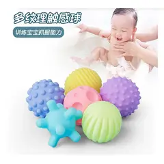 GENERICO - Set De 6 Pelotas Con Sonido Al Tacto Texturizadas Para Bebés