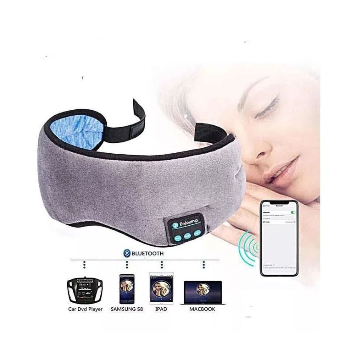 GENERICO - Antifaz Mascara Bluetooth Recargable Inalambrico