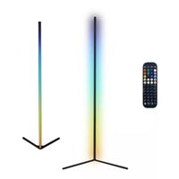Lampara De Pie Rgb Esquinero Luz Led Control Floorlamp