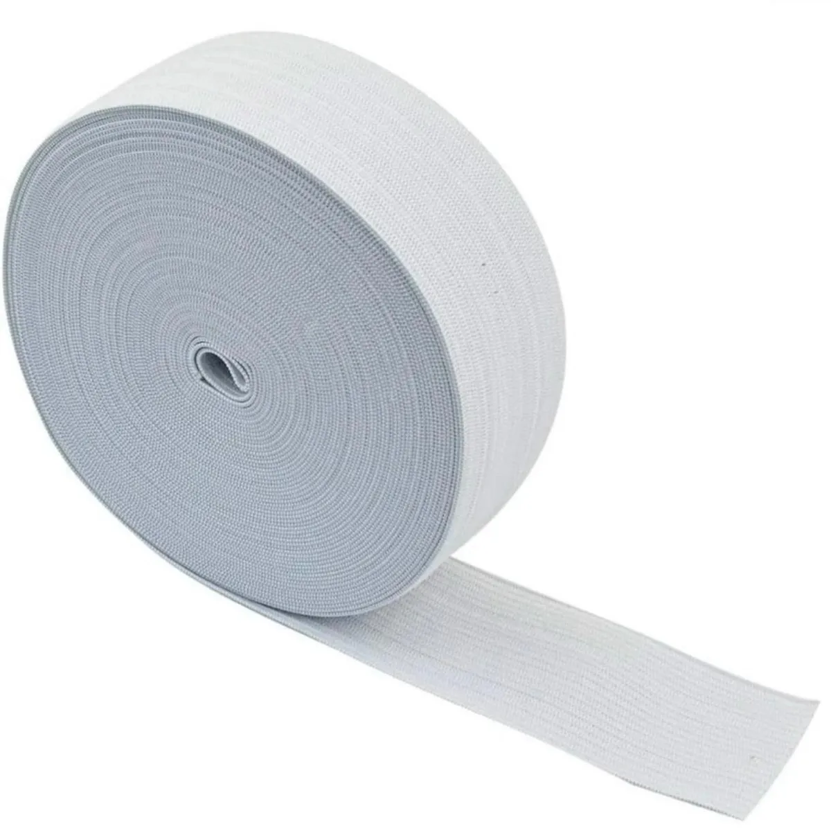 GENERICO - Rollo elástico 3cm de ancho 50 metros de largo blanco