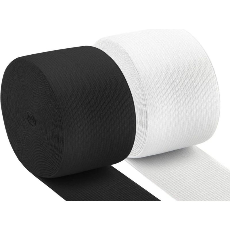 GENERICO - Rollo elástico 5cm de ancho 50 metros de largo negro