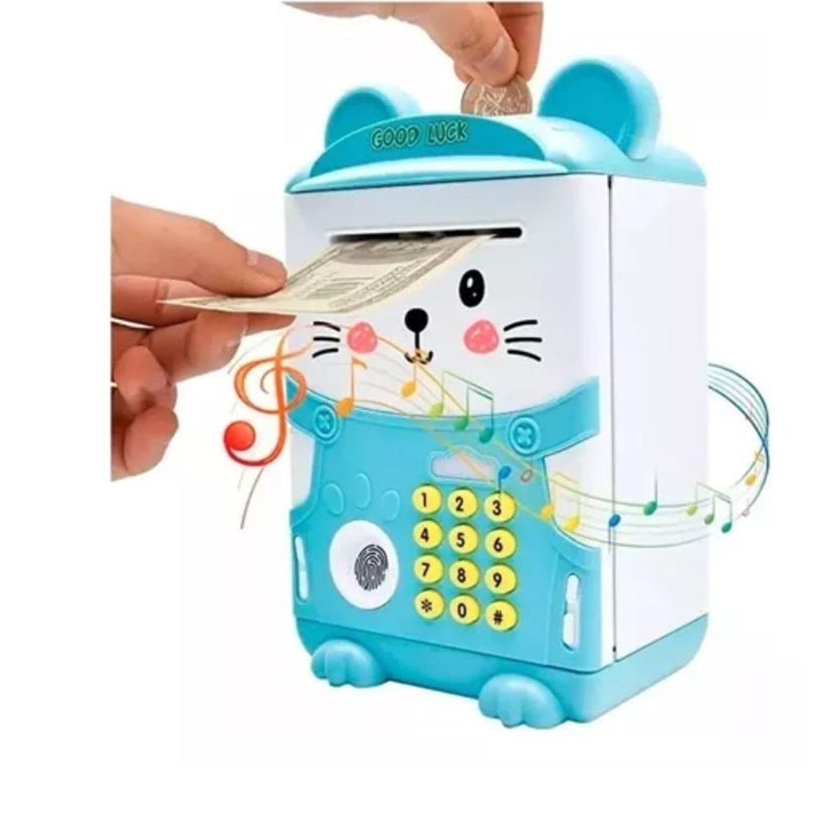 GENERICO - Alcancía Gato Ahorro Automatica Sonido y Huella