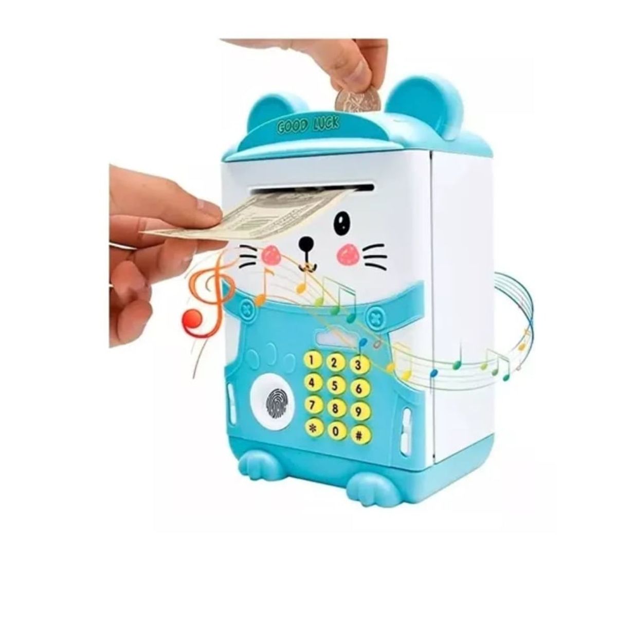 GENERICO - Alcancía Gato Ahorro Automatica Sonido y Huella