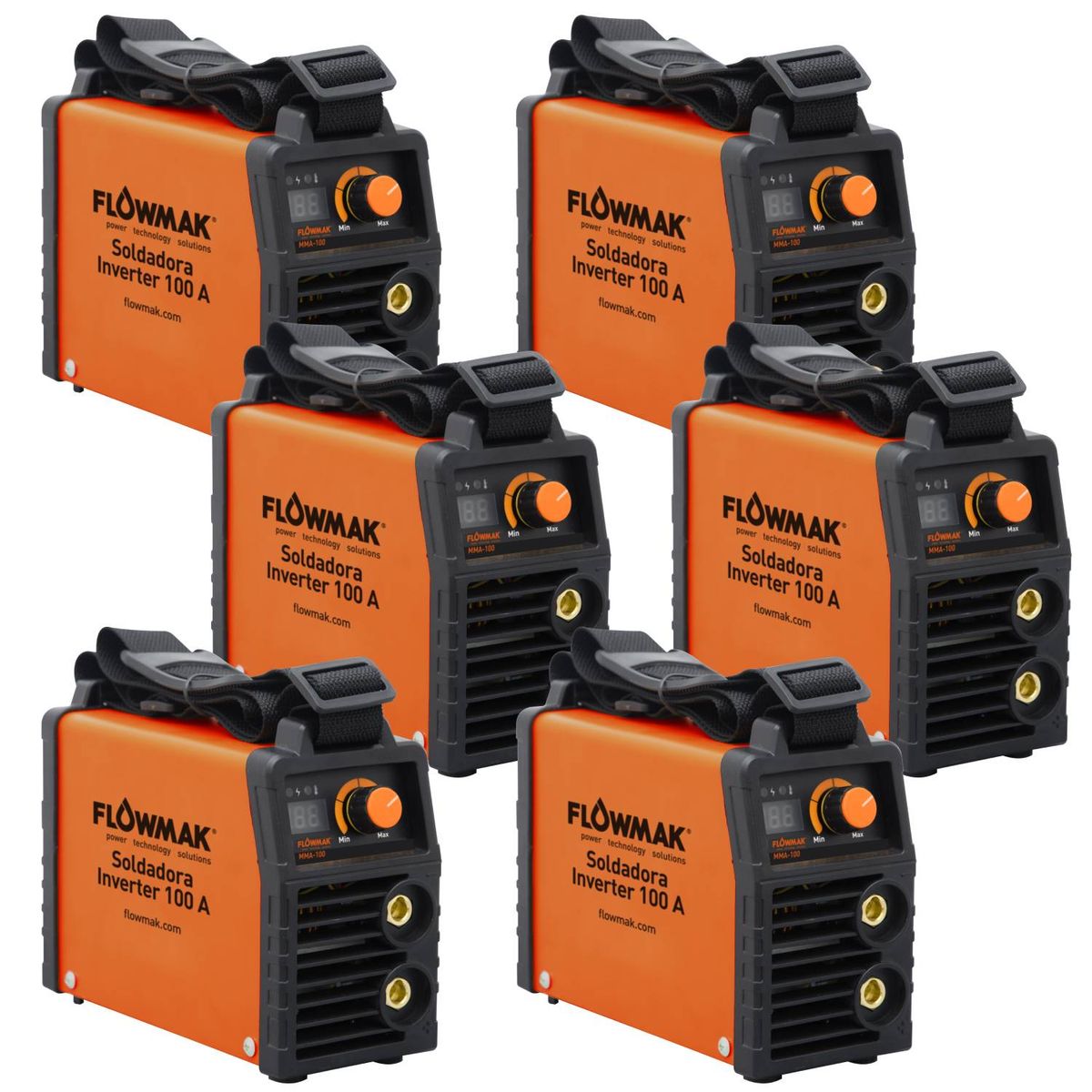 FLOWMAK - Pack 6 Soldadoras Inverter 100 Amperes Flowmak