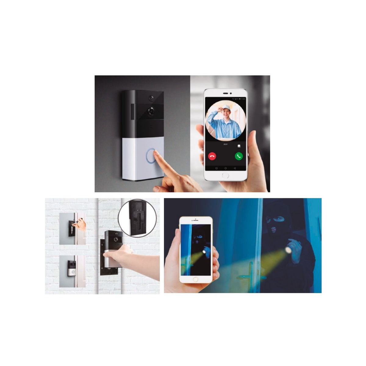 GENERICO - Timbre De Video Con Cámara Y Wifi Inalámbrico - SC