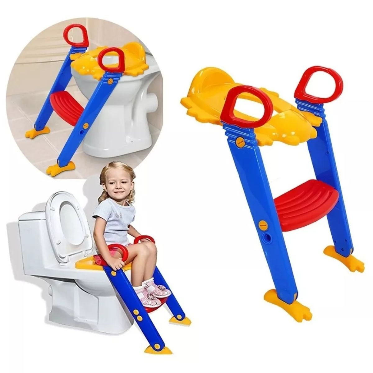 GENERICO - Adaptador de Inodoro Para Niños con Escalera