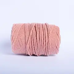 GENERICO - Cordón Trípolino macramé 4mm de 8 hebras / 100 mts rosa