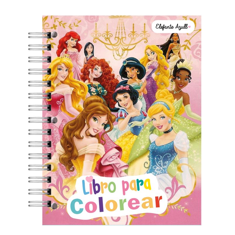 ELEFANTE AZULL - Libro para colorear  Princesas Disneyxxx
