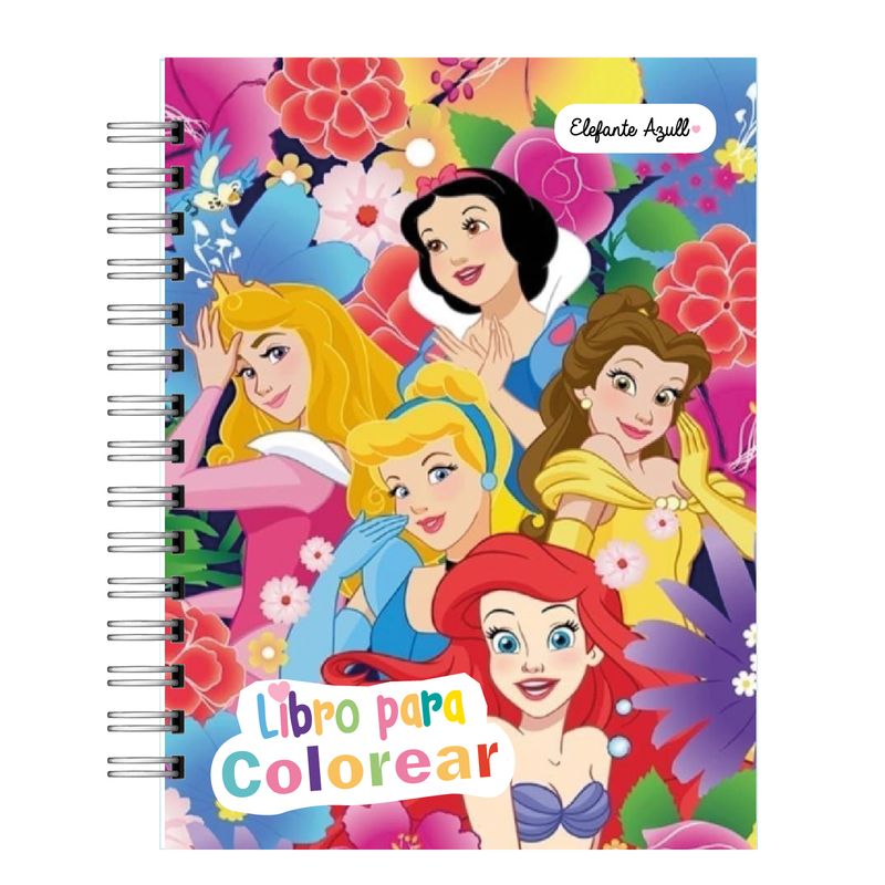 ELEFANTE AZULL - Libro para colorear  Princesas Disneyxxx